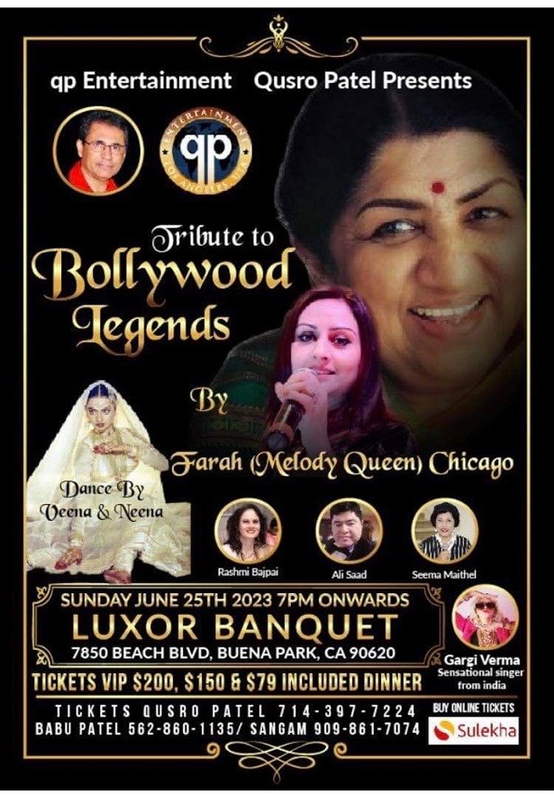 Tribute To Bollywood Legends By Farah (Melody Queen)